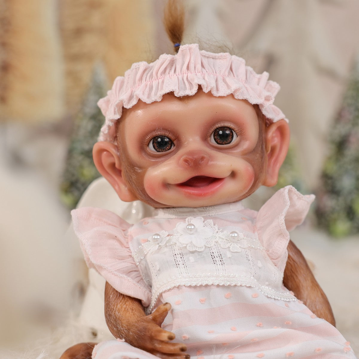 13inch Full Body Soft Silicone Realistic Reborn Baby Doll Solid monkey Silicone Doll Handmade High-quality Toy Kid Gift