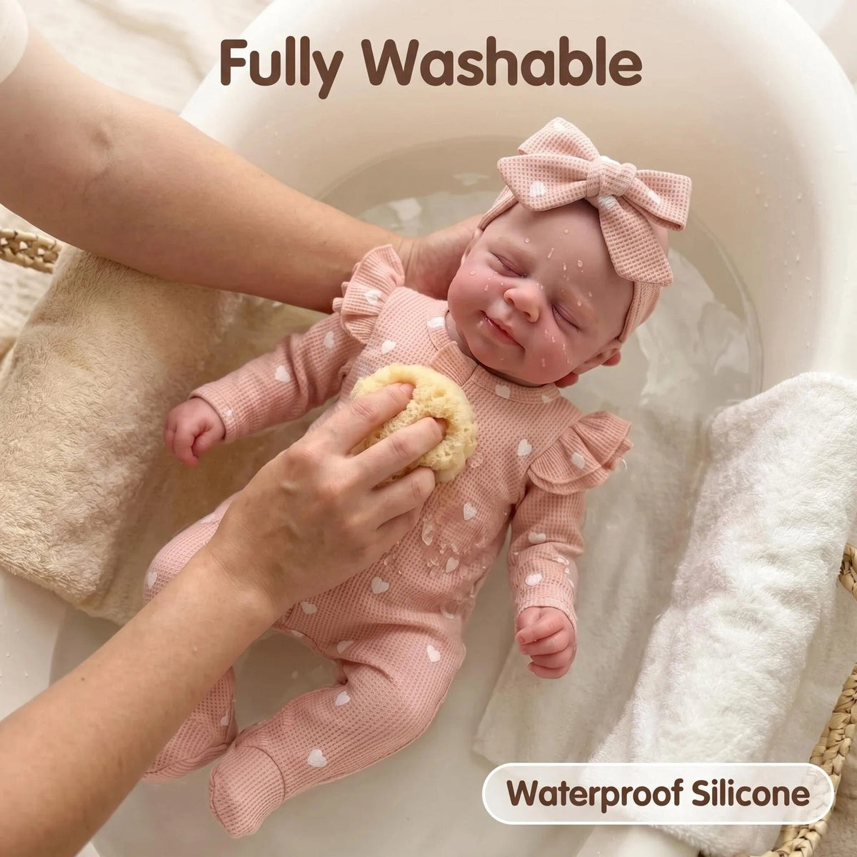 18 Inch with Full Silicone Sleeping Reborn Baby Girl Doll, Snuggly Companion Toy For Kids & Adult Collectors, Lovely Gift For Birthdays, Baby Showers And Holiday Celebrations