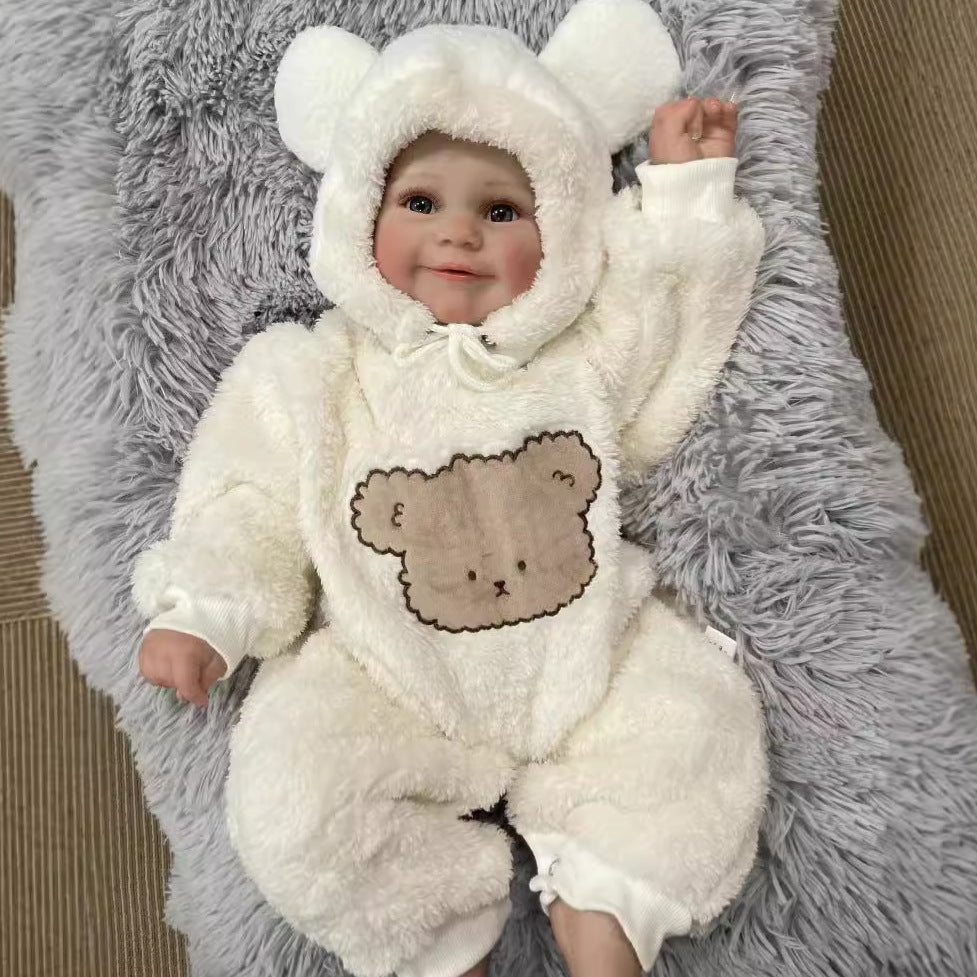24 inch Reborn Dolls with Cloth Body Touch Soft painted hair,  Newborn Baby Dolls Toys for Girls Reborn Dolls