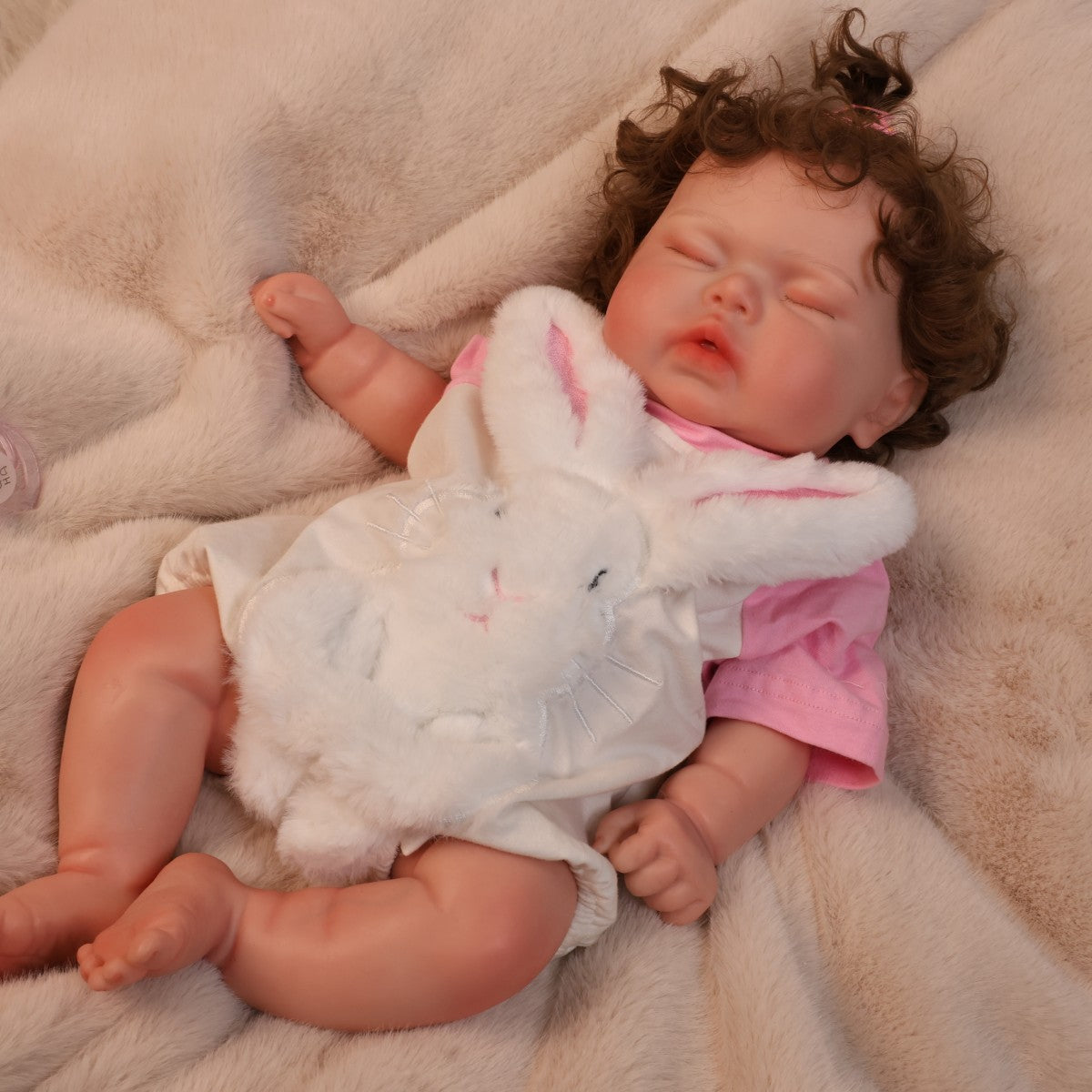 20 inch solid silicone rebirth doll girl realistic 50CM baby 3D simulation painted real weight
