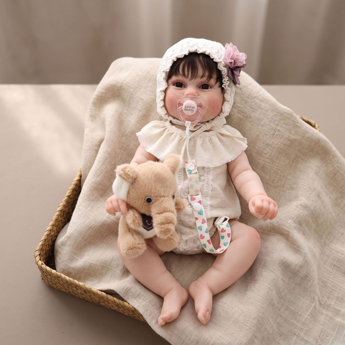 22 inch Handcrafted Reborn Doll Real 3D Vein Skin with Full vinyl Body Lifelike Newborn Baby Doll Birthday Present for Little Girl Collectors
