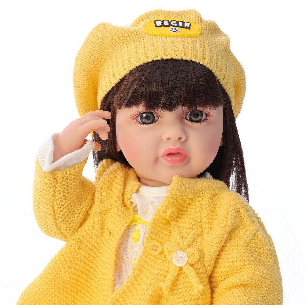 English  Russian Spanish Crying and Laughing Dialogue 22 inch Full Plastic Rebirth Doll Simulation Baby Doll Girl