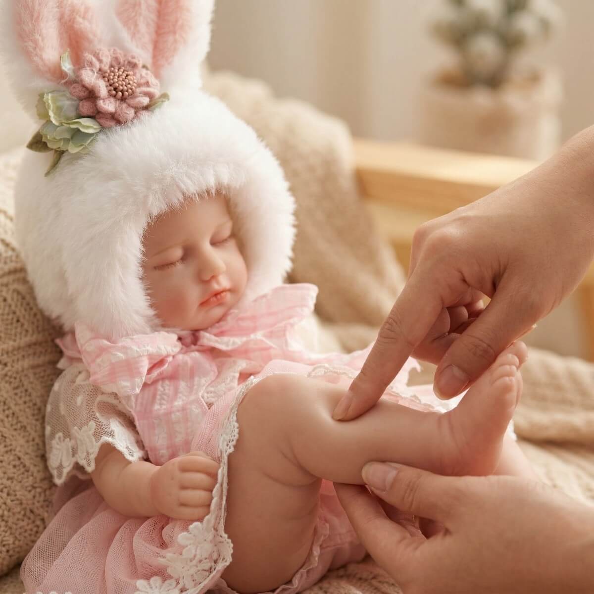 12 Inch Realistic Reborn Sleeping Baby Doll Lifelike Little Infant Girl