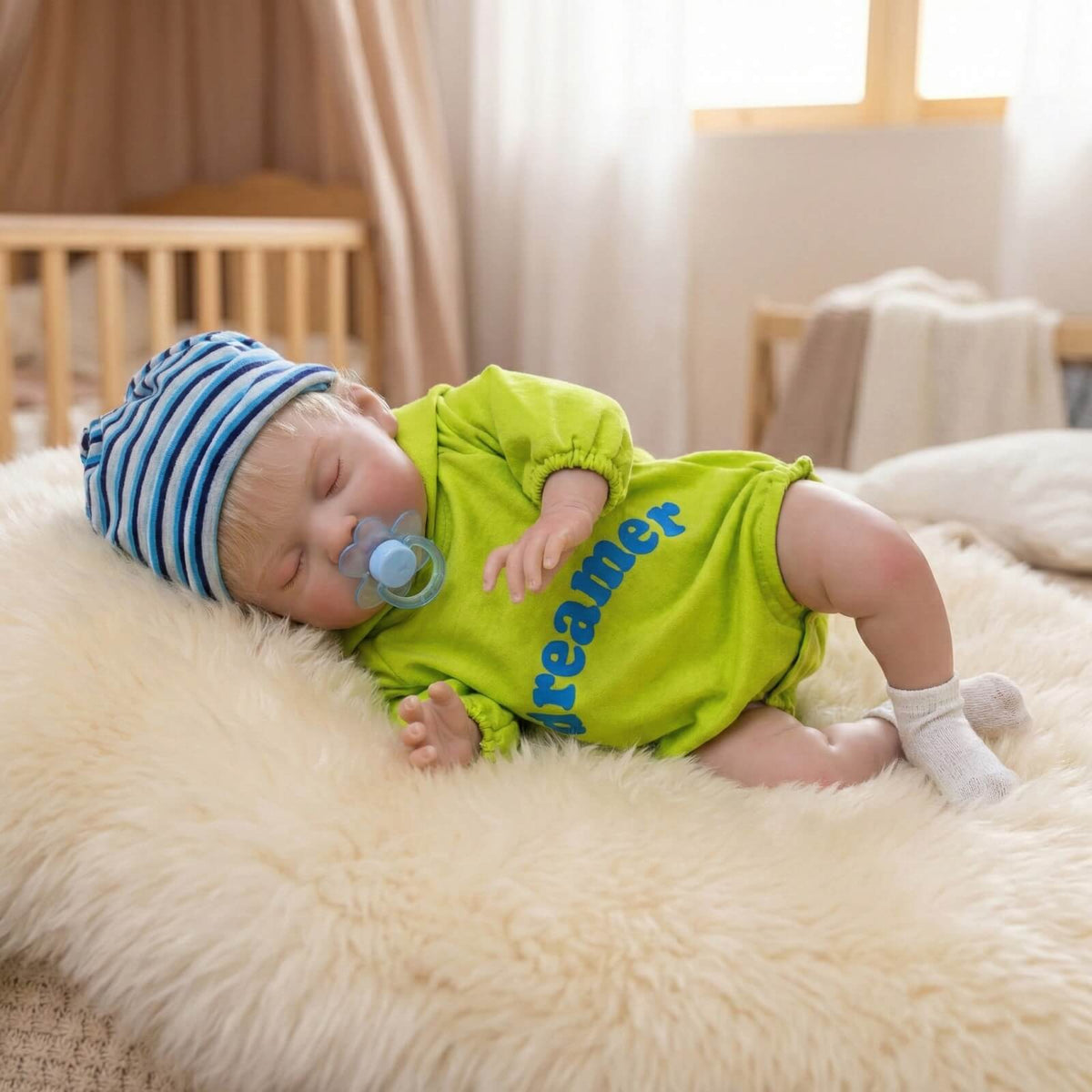 24 inch 60cm Hair Transplant Reborn Doll Cloth Body