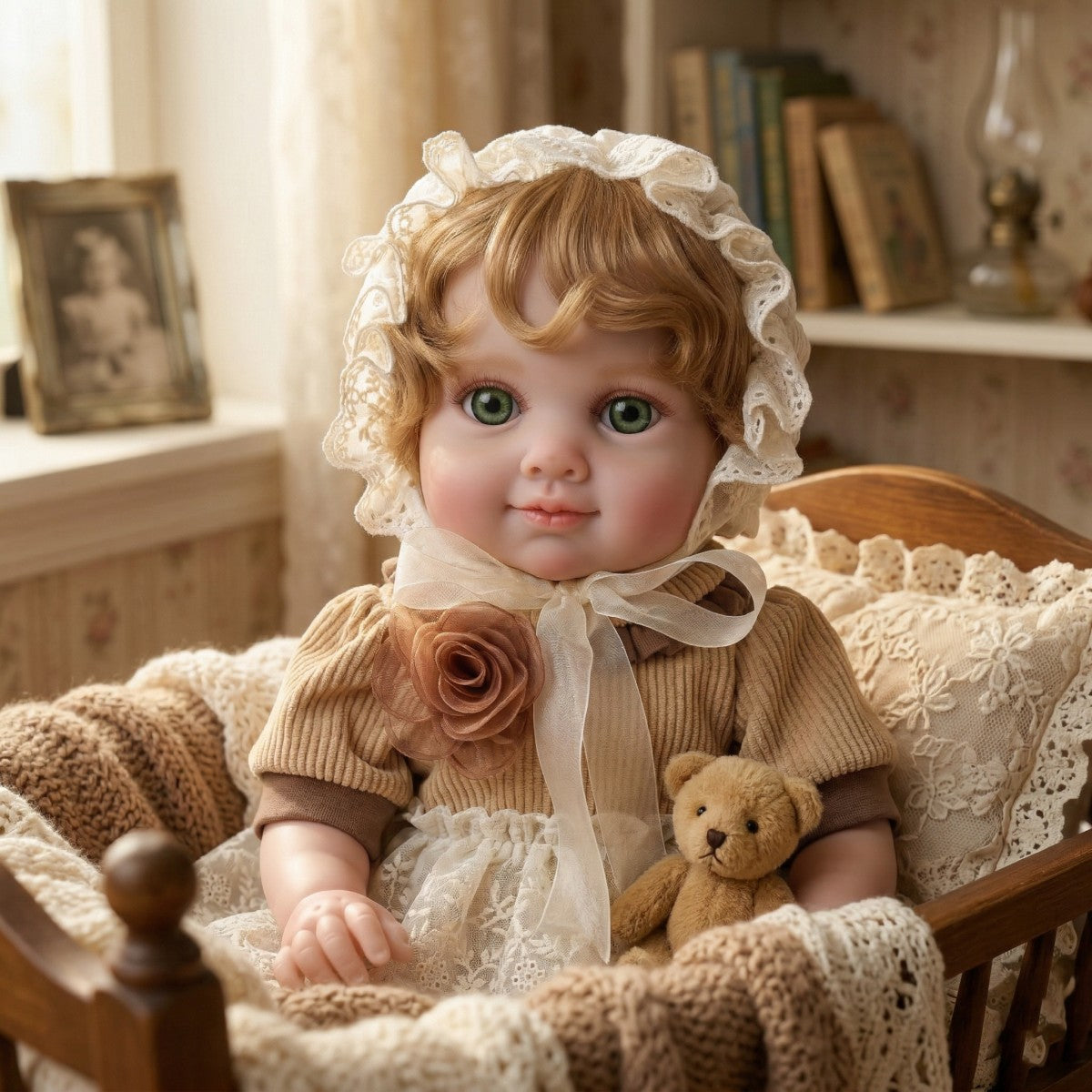 50cm Hair Transplant Full Glue Rebirth Doll Handmade Exquisite Painted 3D Doll