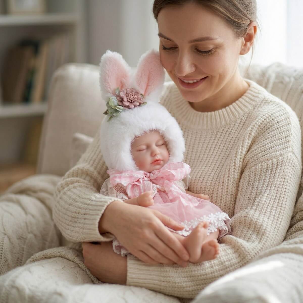 12 Inch Realistic Reborn Sleeping Baby Doll Lifelike Little Infant Girl