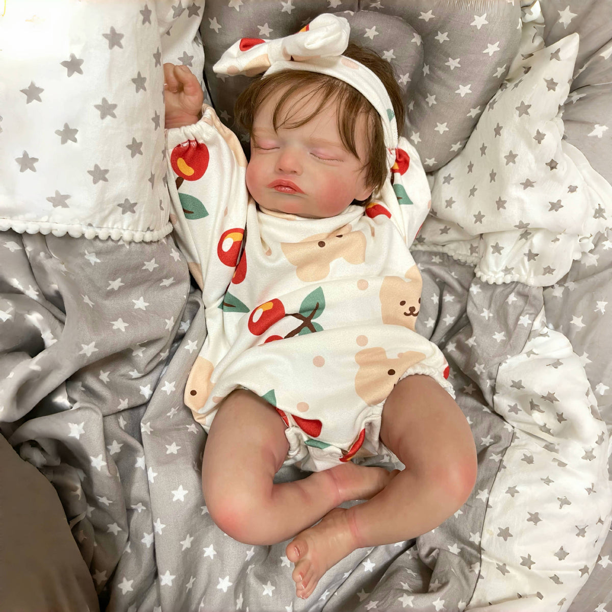 19 inch Handmade Reborn Dolls with Cloth Body Realistic Children Play Toy for Little Girls