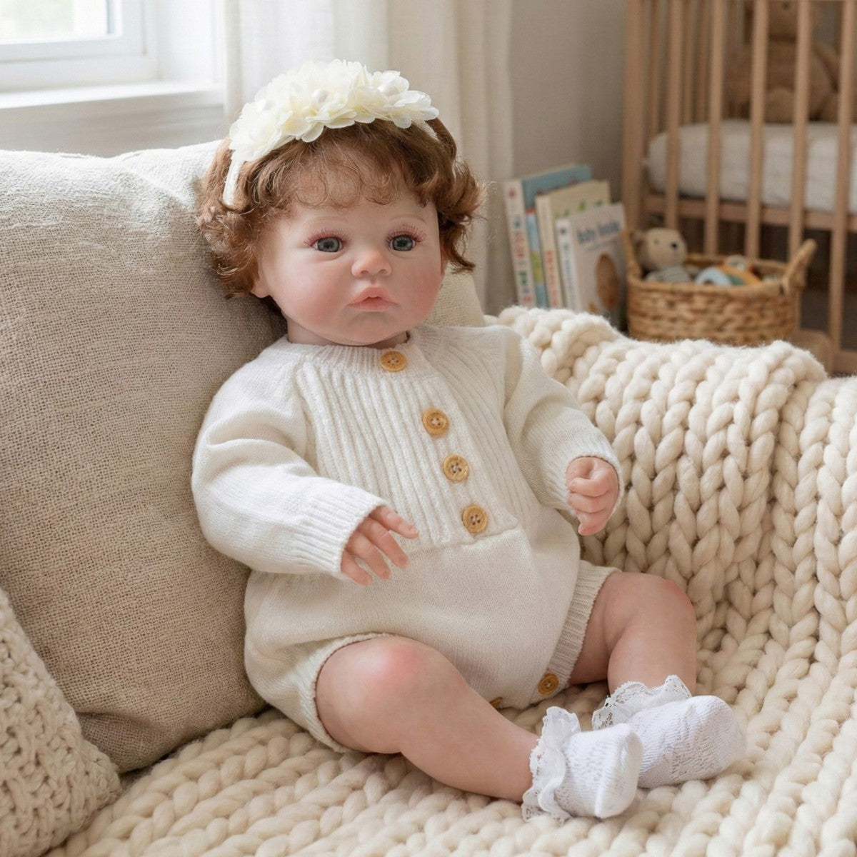 18 inch Hair Transplant Rebirth Doll 45CM Cloth Body Simulation Baby