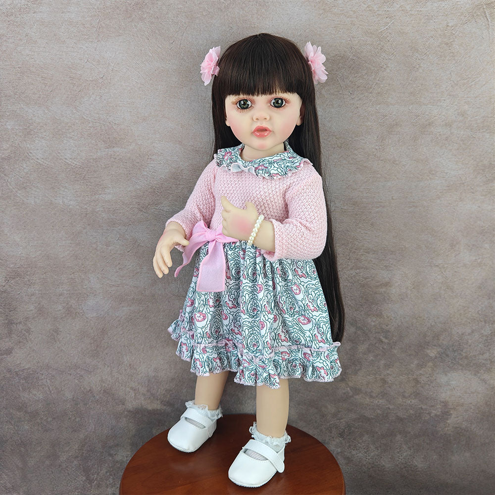 22 Inch Full-Vinyl Standing Toddler Reborn Dolls, Various Designs to Choose, Companion Toy for Children and Adult Hobbyists
