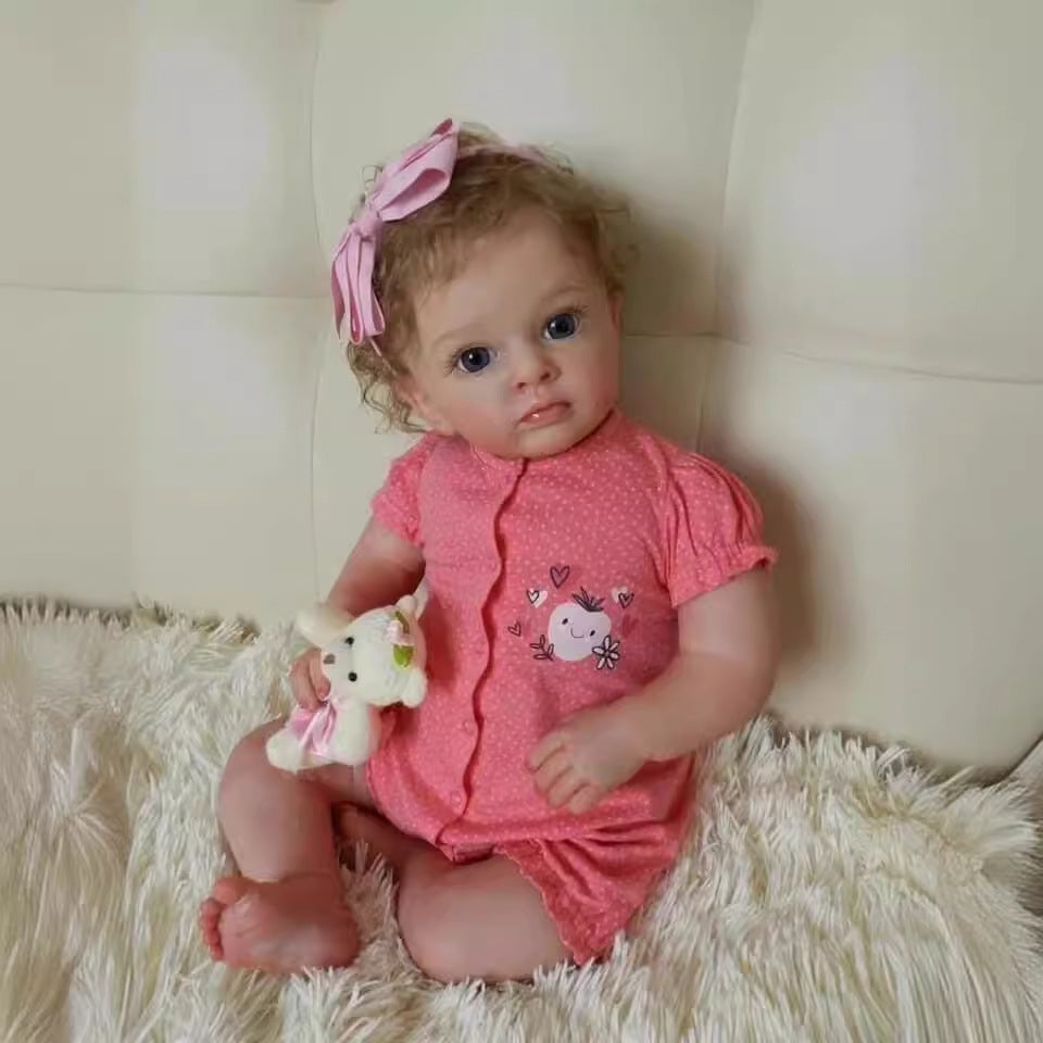 24 inch Reborn Baby Dolls Realistic with Cloth Body Toddler Newborn Girl Doll Gift