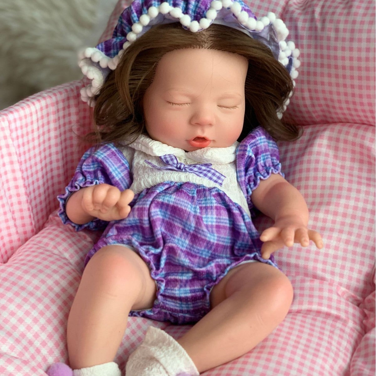 [Drink and Wet System] 13 Inch with Full Soild Silicone Reborn Girl Doll Real Life Drink Pee Function Doll Toy for Kids Play & Doll Collectors