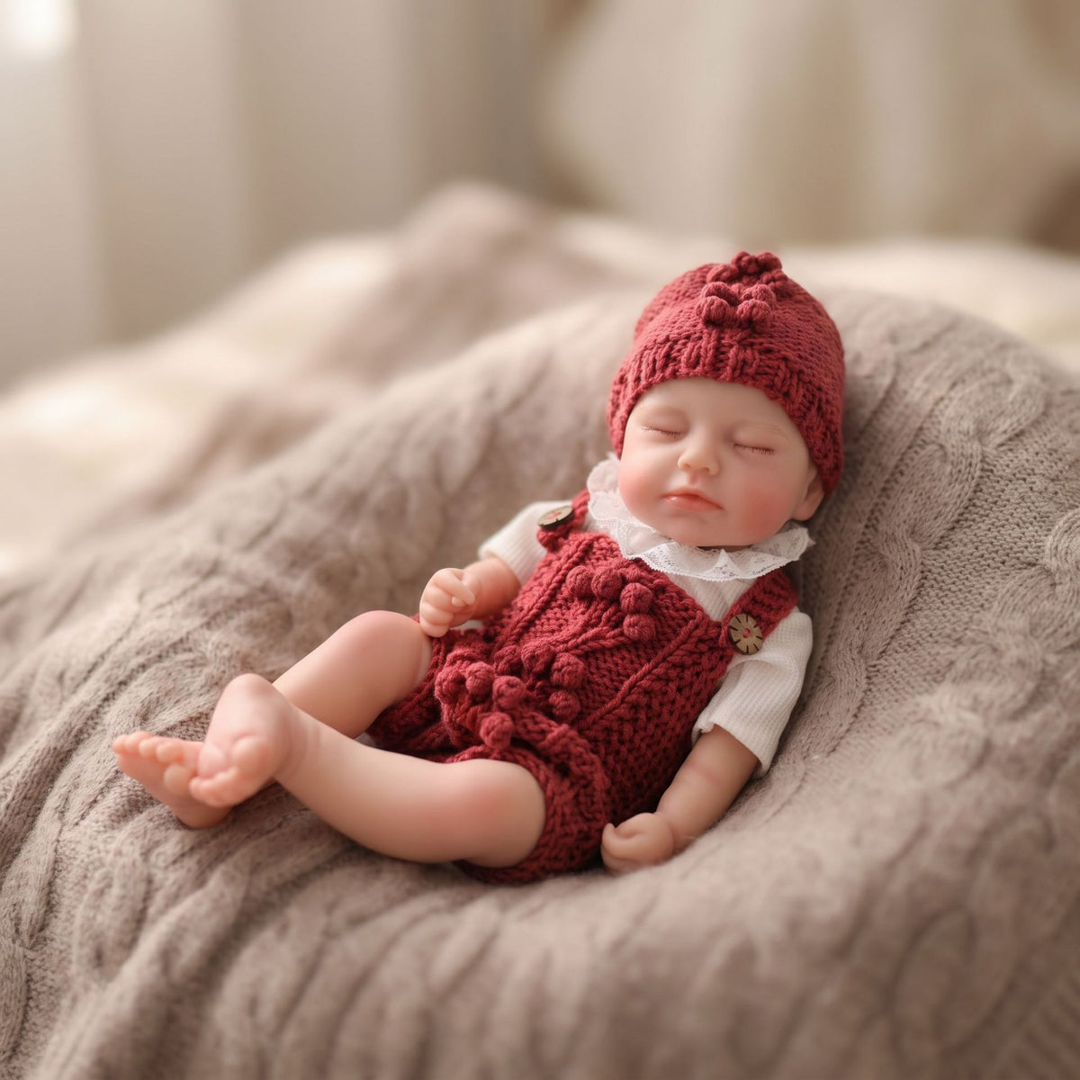 17 inch Lifelike Reborn Baby Doll - Realistic Full Silicone Newborn Toddler Toy for Ages 3+