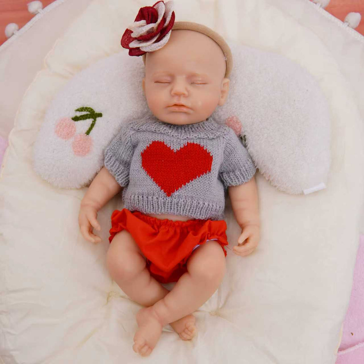 12 inch new reborn doll with full solid silicone with soft simulated baby skin toy for gifts