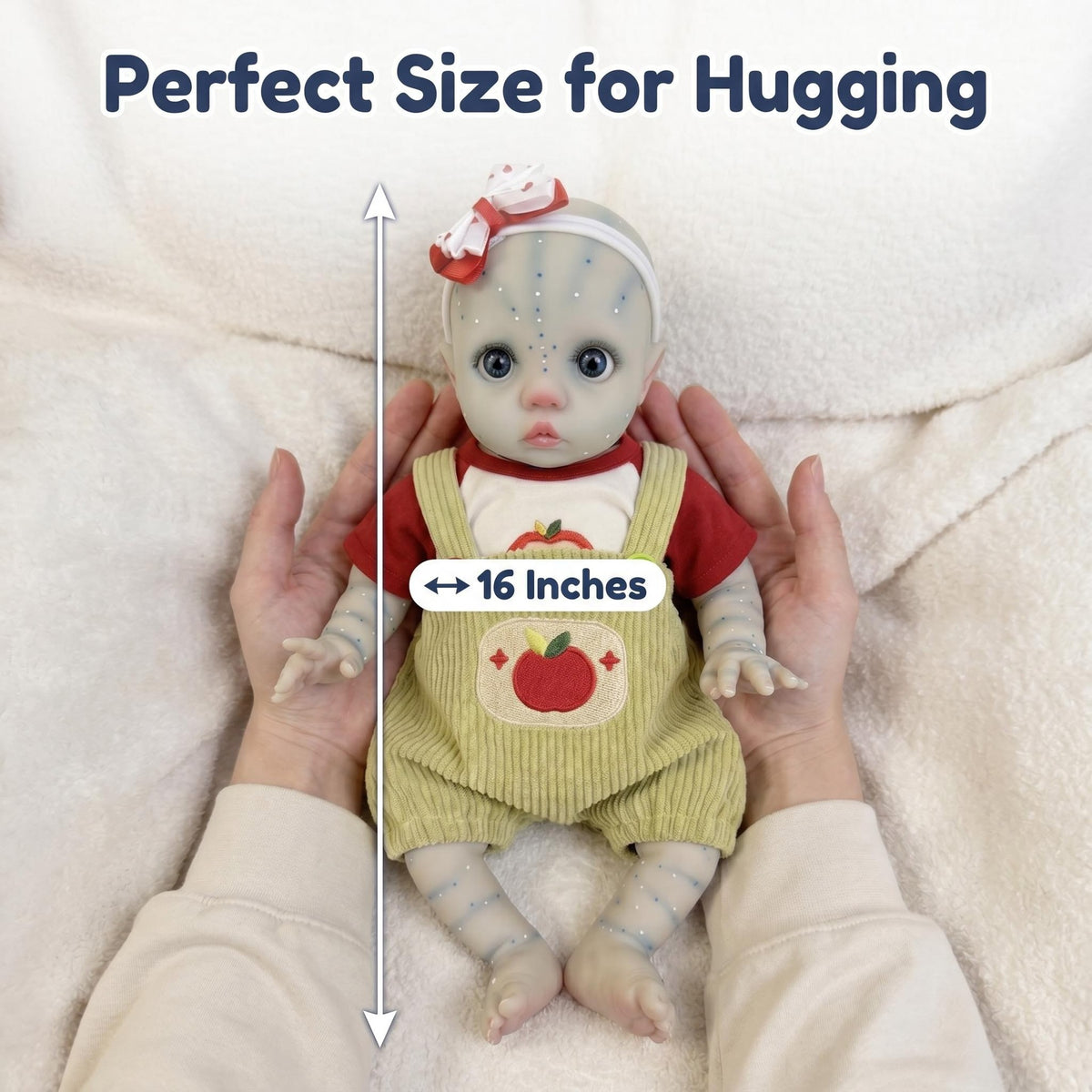 16 inch with Cloth Body, Cute Fruit Pattern Outfit, Perfect Present For Baby Shower, Holiday Parties, Easter And Seasonal Celebrations
