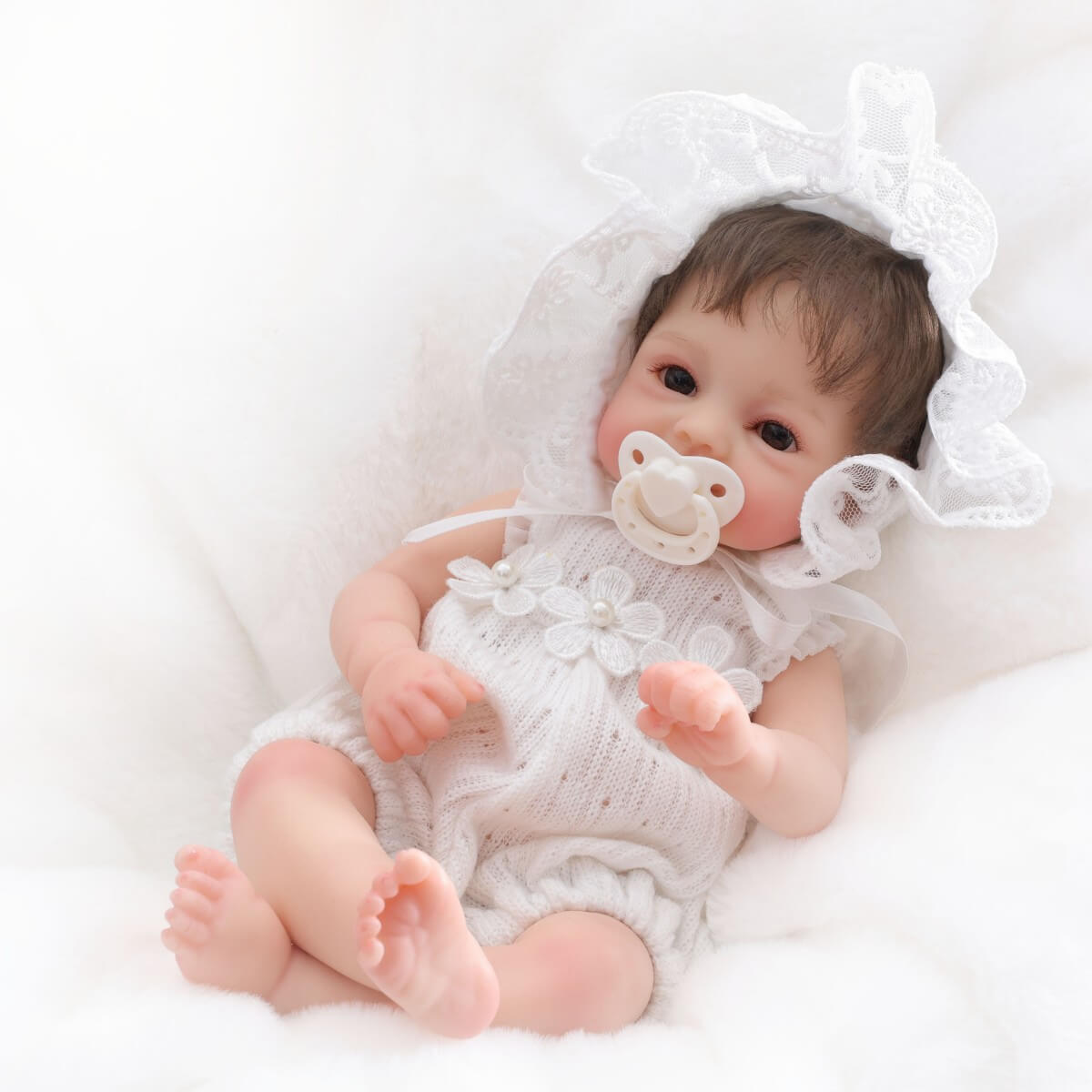12-inch Lifelike Silicone Reborn Baby Doll Body Soft 3D Skin Newborn Doll For Children And Girls Birthday Gift