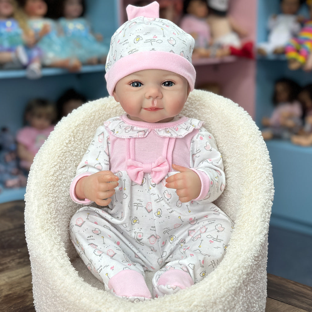 Full Vinyl 20 Inch Reborn Doll, Vivid Baby Features, Ideal Companion Toy for Children & Adult Hobbyists