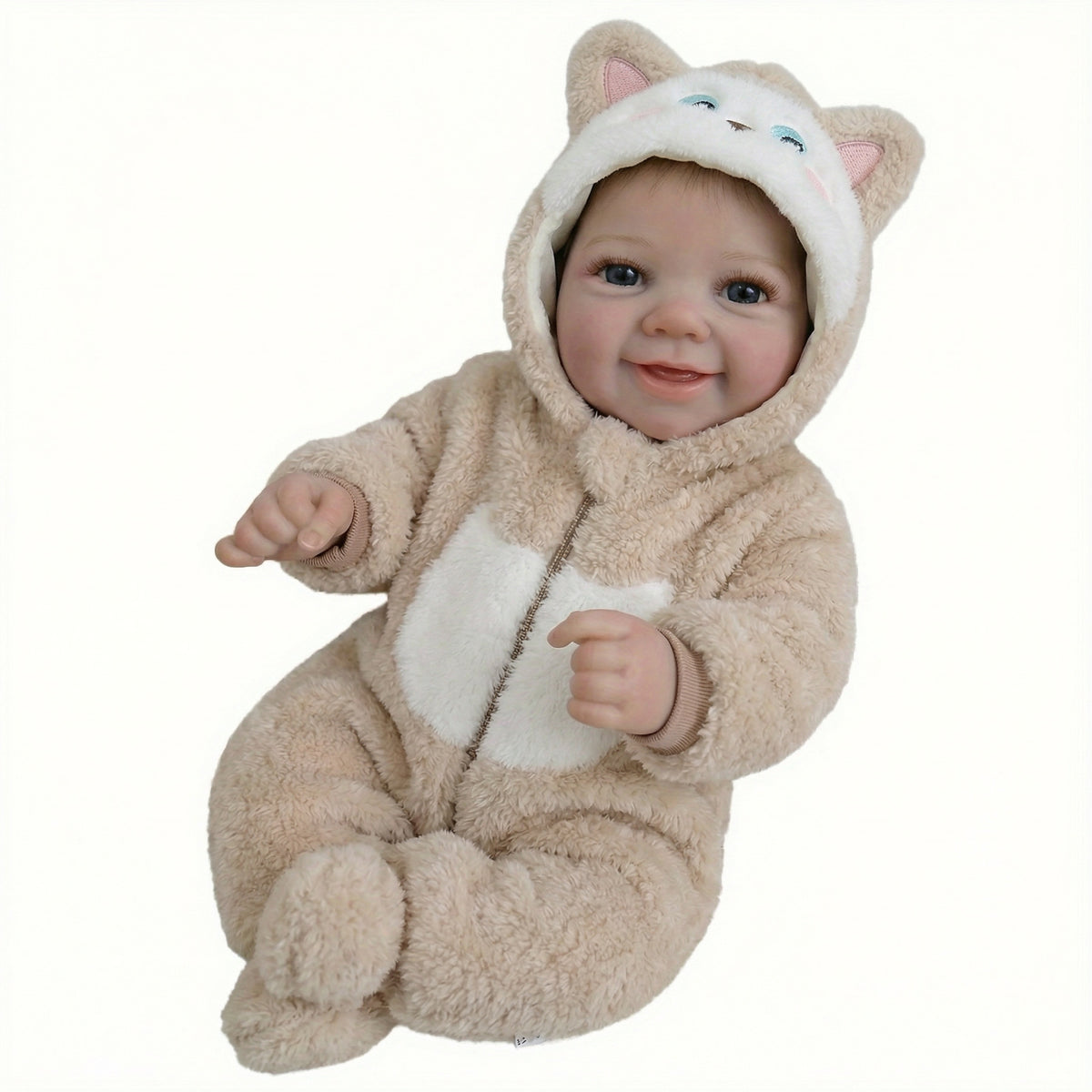 19 inch plush jumpsuit vivienne full vinyl reborn doll
