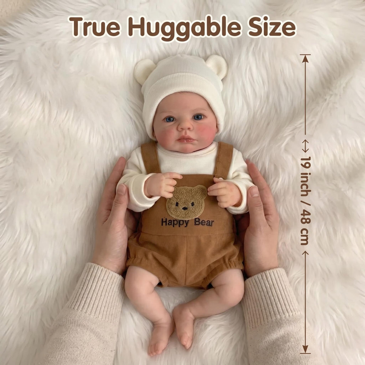 19 inch with Cloth Body Reborn Doll Soft Simulated Skin For Hobby Collection & Home Display