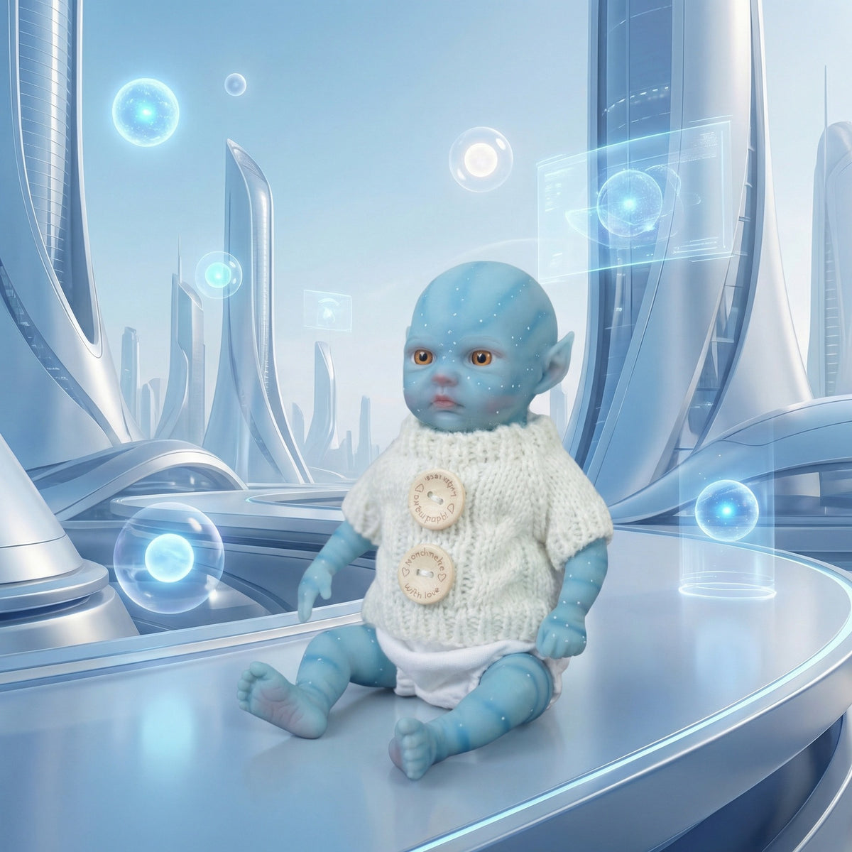 8 inch Avatar full silicone reborn doll
