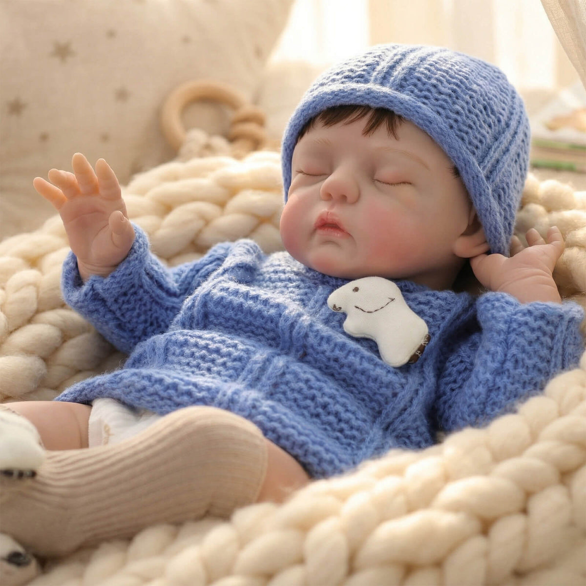 24 inch hair transplant reborn doll cloth height color 60cm simulated baby