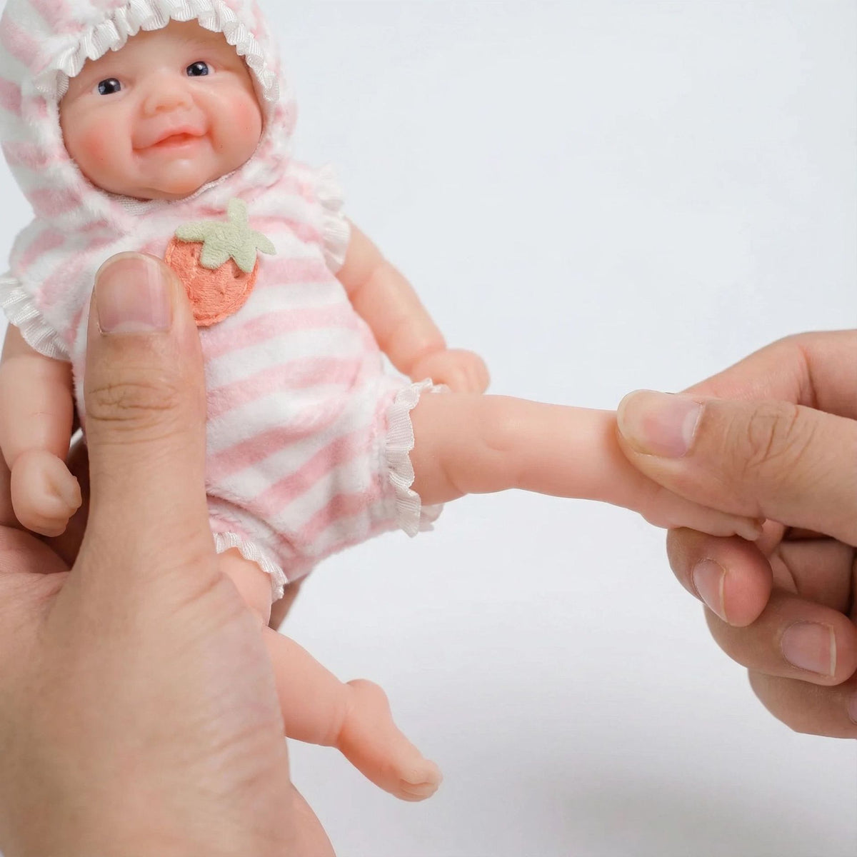 6 Inch Silicone Strawberry Printed Solid Reborn Doll
