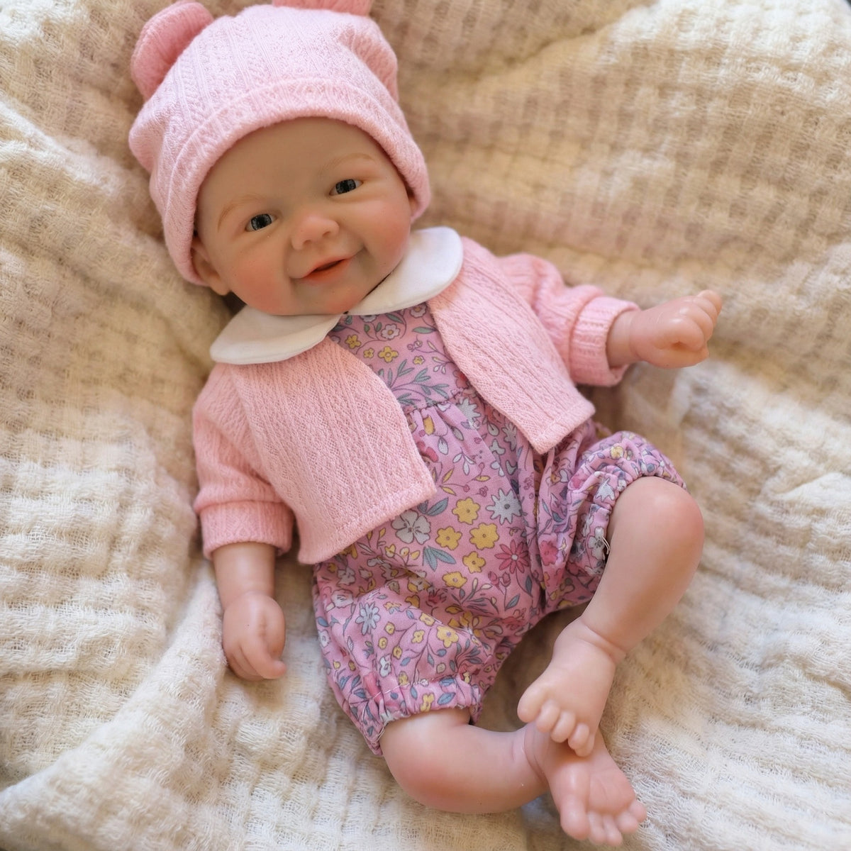 12 inch one-piece floral costume simulation doll Silicone Rebirth Doll