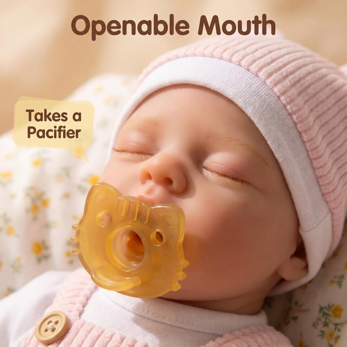 Portable Small Infant 12 Inch with Full Soild Silicone Reborn Doll Washable Doll For Role Play & Display Decor