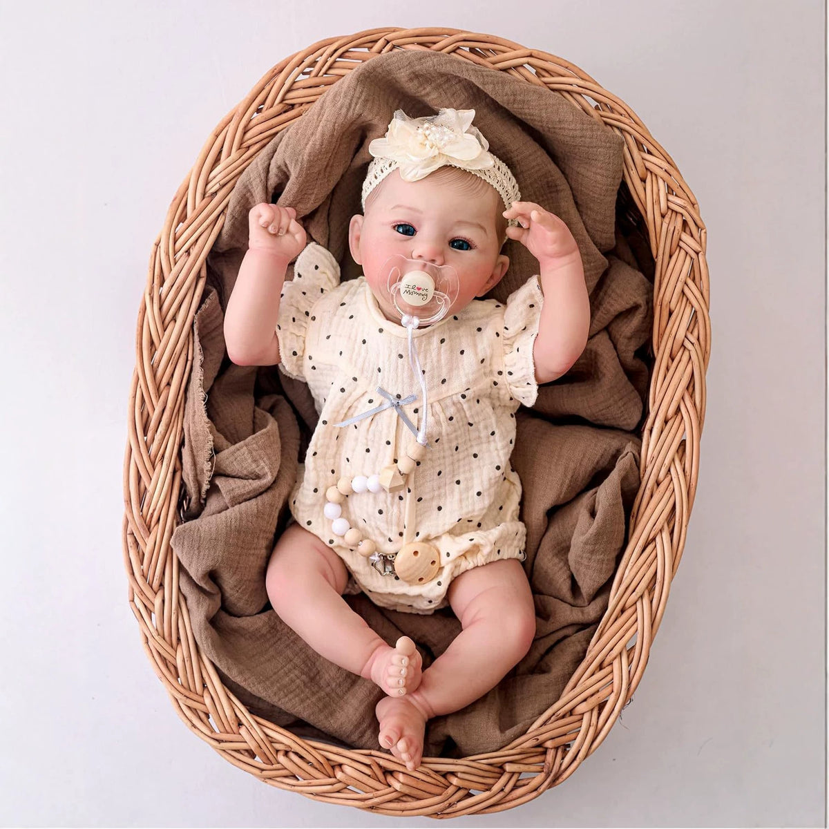 Lifelike 19 inch Baby Girl Doll with Cloth Body - Birthday/Christmas/Halloween Gift for Kids Ages 3+