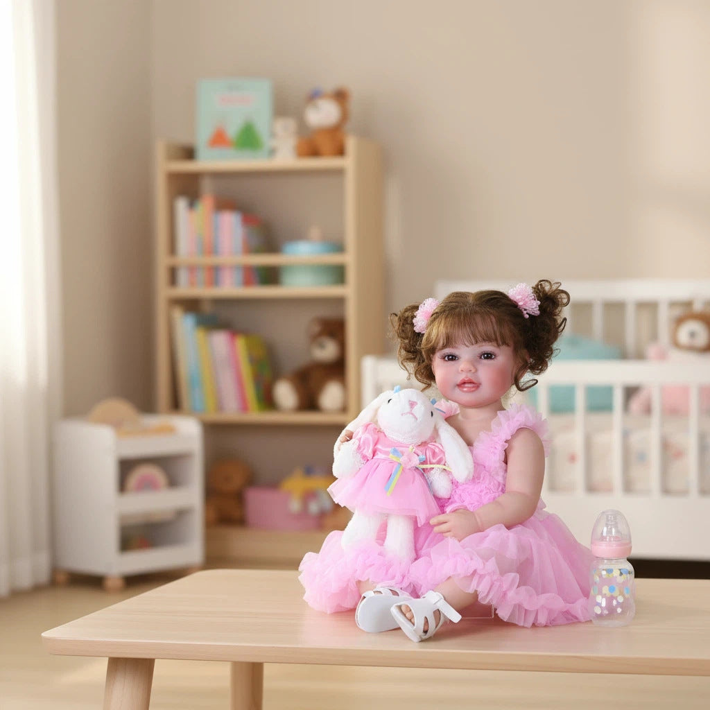 22inch full vinyl body reborn doll to accompany and give as a holiday collection gift for children