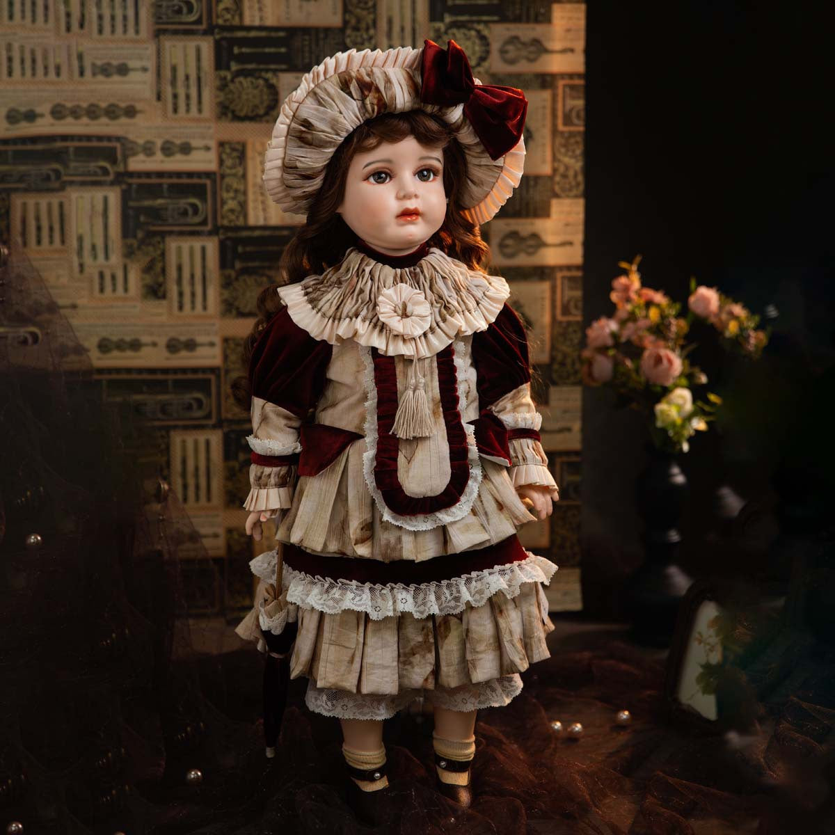 26 Inch Collectible Girl Dolls Genuine Fine Bisque Porcelain Doll