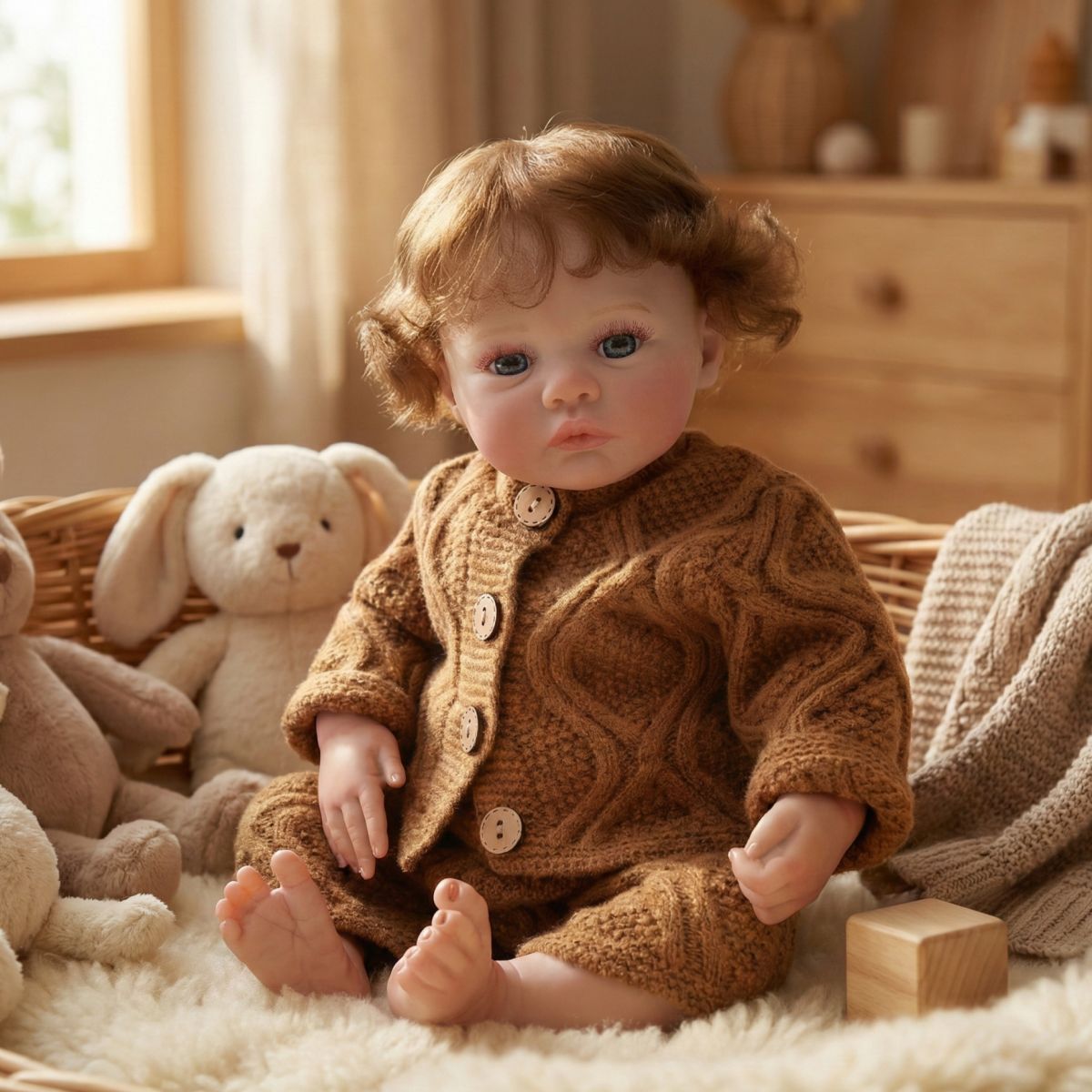 45CM Hair Transplant Reborn Doll Simulation Baby