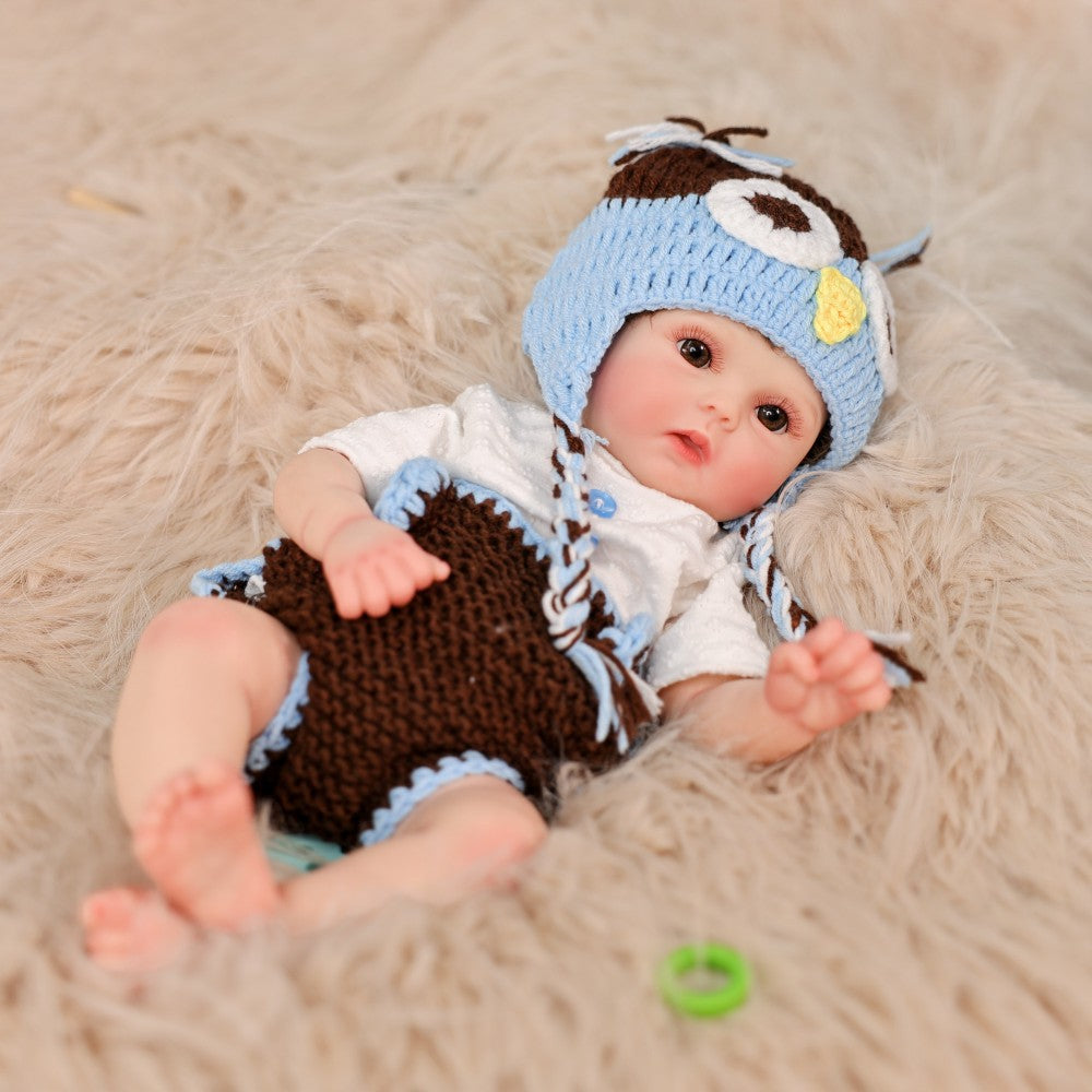 16 inch Lifelike Handcrafted Reborn Baby Dolls Full Solid Silicone Baby 3D Real Skin Kids Play Toy Gift for Girls