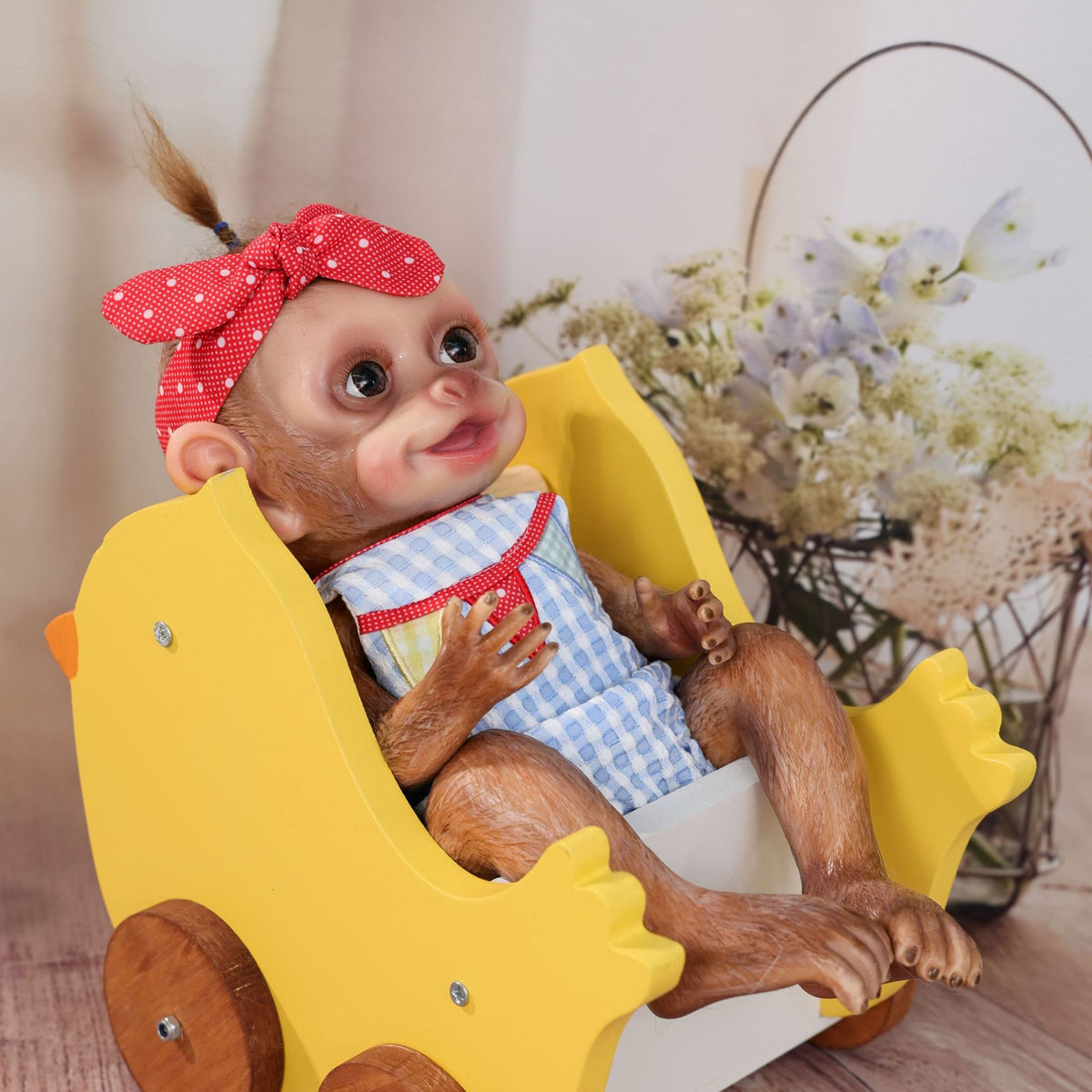 13inch Full Body Soft Silicone Realistic Reborn Baby Doll Solid monkey Silicone Doll Handmade High-quality Toy Kid Gift