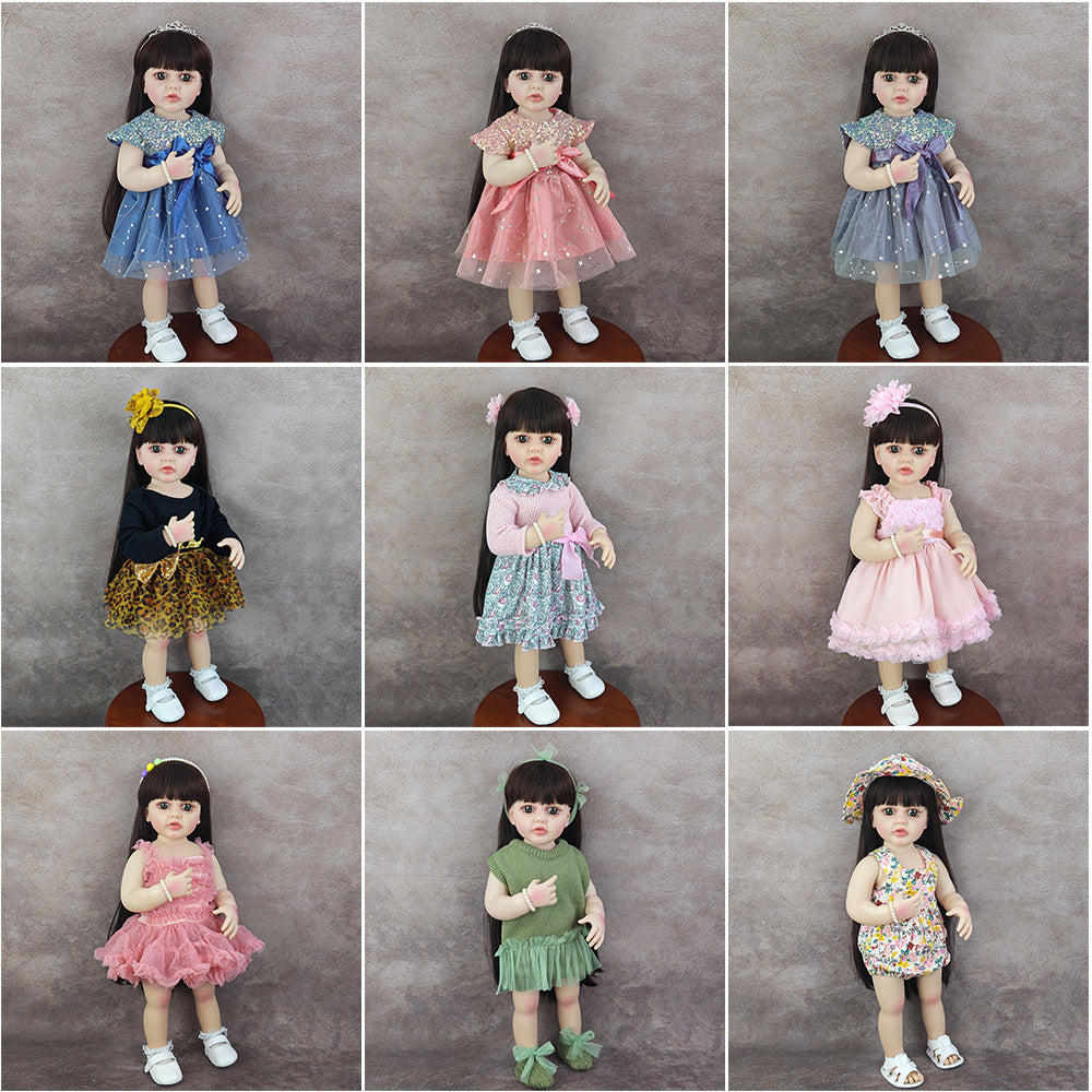 22 Inch Full-Vinyl Standing Toddler Reborn Dolls, Various Designs to Choose, Companion Toy for Children and Adult Hobbyists