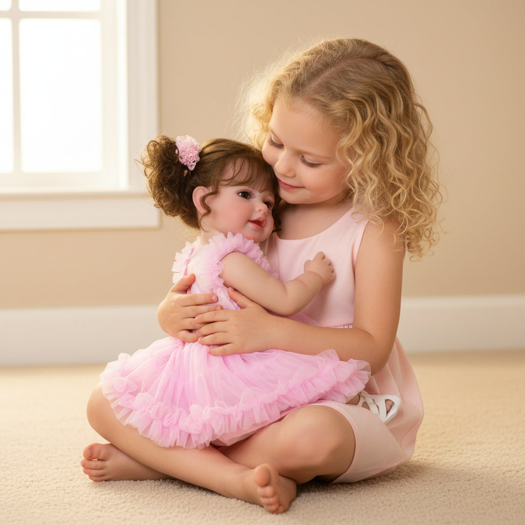 22inch full vinyl body reborn doll to accompany and give as a holiday collection gift for children
