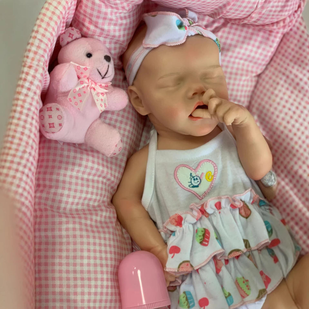 Realistic 18 inch Full Soild Silicone Reborn Doll Soft Bendable Limbs Non-Toxic Safe Kids Companion Doll