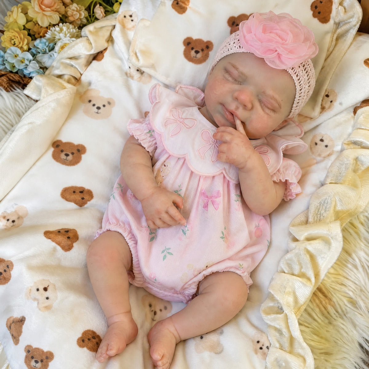 Sweet‑themed 18 Inch Full Silicone Play Doll, Authentic Baby Features, Perfect for Birthday Milestones and Holiday Seasons