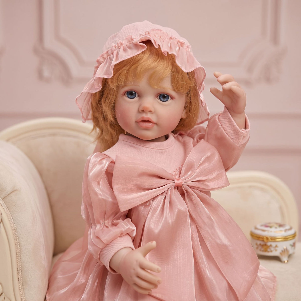 Ultra Realistic 22 inch Full vinyl body Reborn Newborn Doll Soft Bendable Limbs Safe Kids Companion Doll