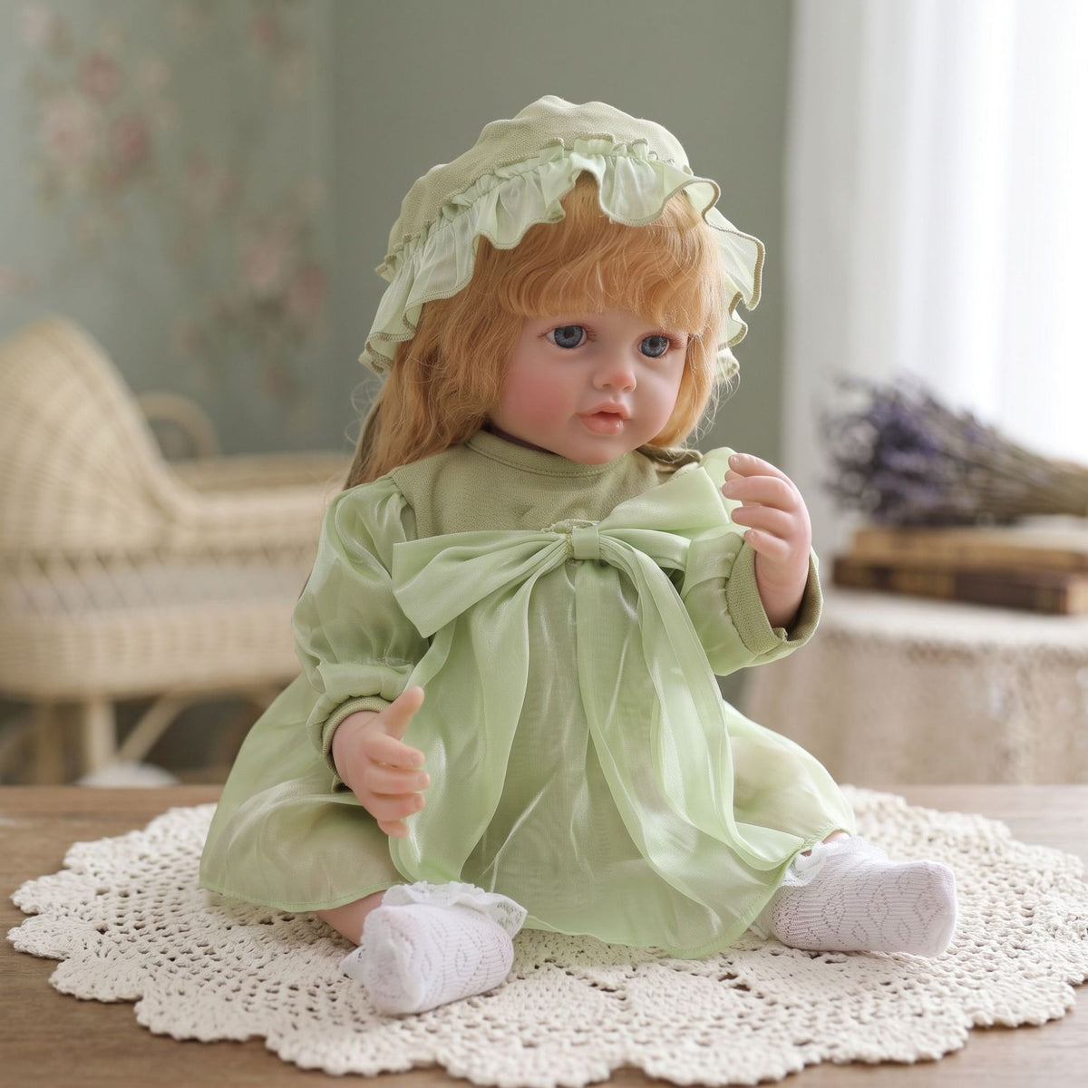 Ultra Realistic 22 inch Full vinyl body Reborn Newborn Doll Soft Bendable Limbs Safe Kids Companion Doll