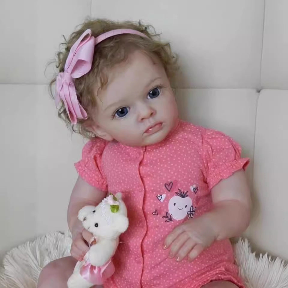 24 inch Reborn Baby Dolls Realistic with Cloth Body Toddler Newborn Girl Doll Gift
