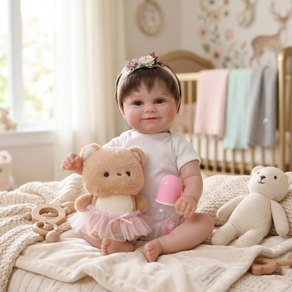50cm Hair Transplant Simulation Baby Exquisite Painting Rebirth Doll Handmade Exquisite Painting 3D Doll