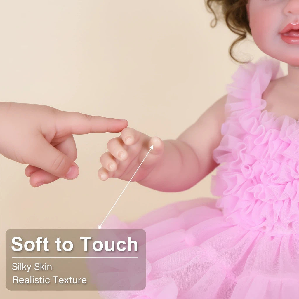 22inch full vinyl body reborn doll to accompany and give as a holiday collection gift for children