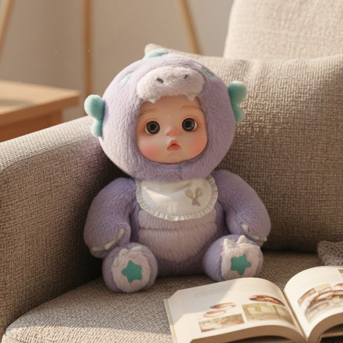 15cm vinyl plush doll pendant, simulated baby face toy doll, 6 inches
