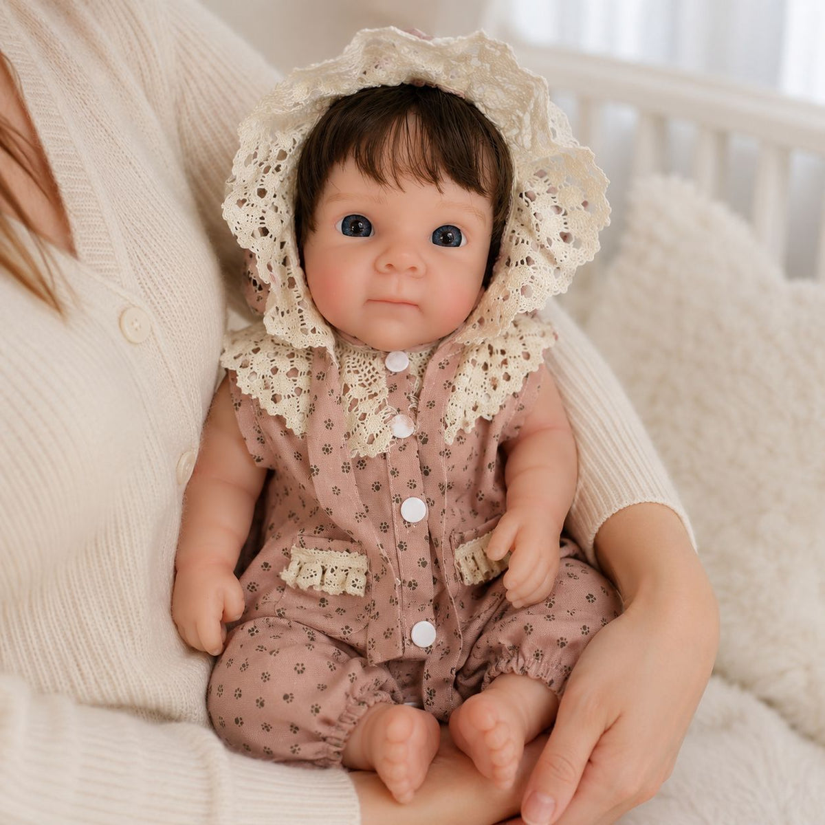 18 inch Full-Silicone Reborn Baby Doll – Realistic Newborn Doll, Washable, Includes Complete Set of Accessories