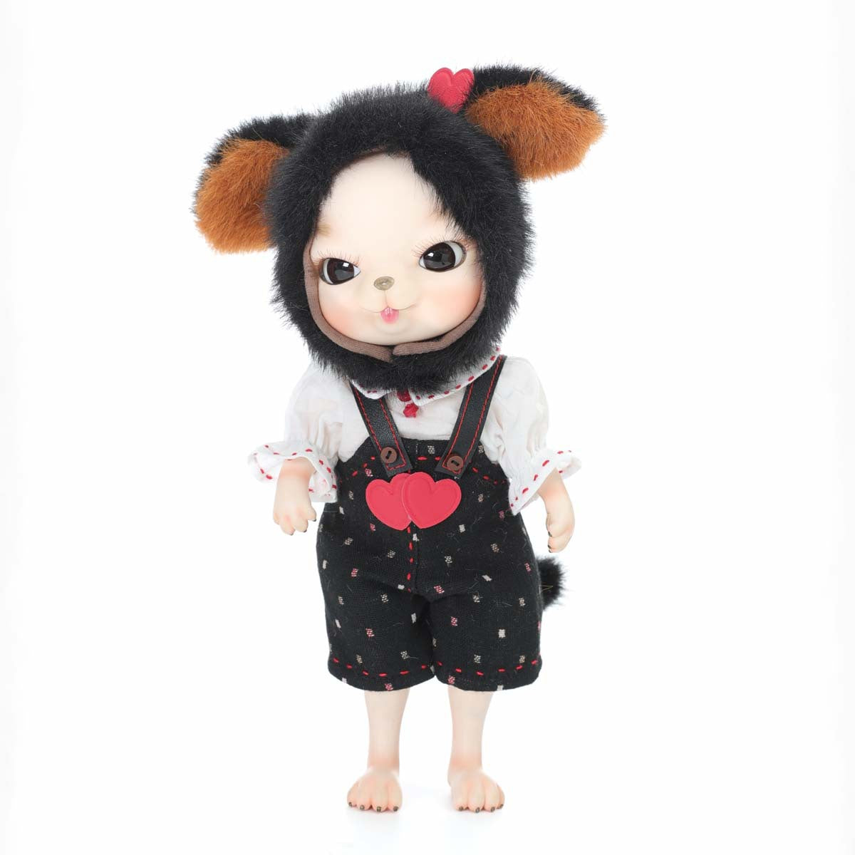 Adorable 10 Inch Porcelain Dress-up Baby Black rabbit Dolls (BJD) ﻿