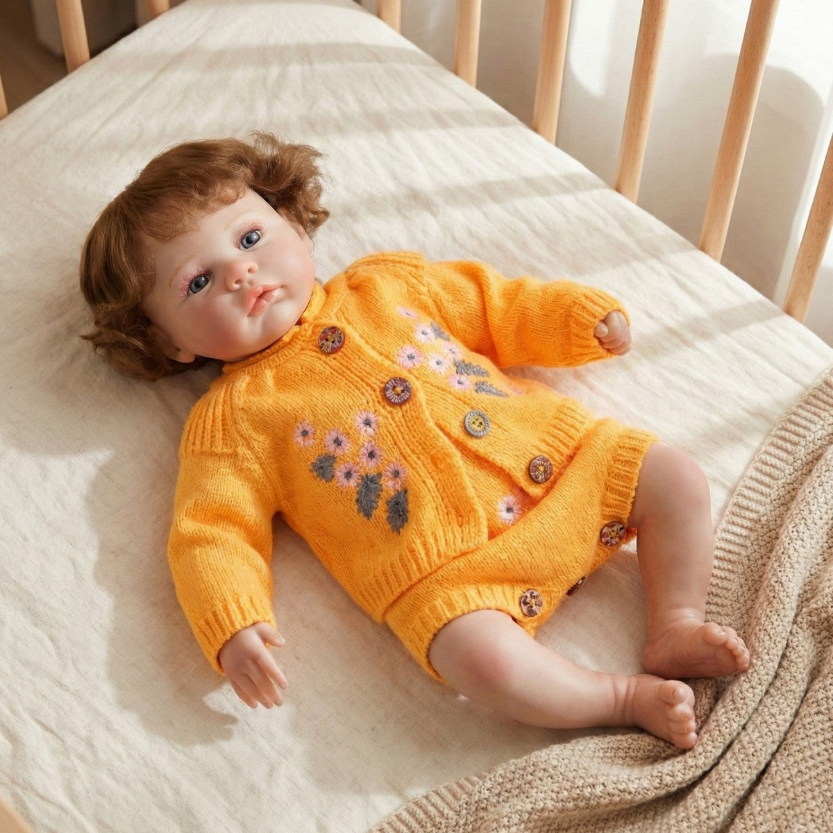 45CM Hair Transplant Reborn Doll Simulation Baby