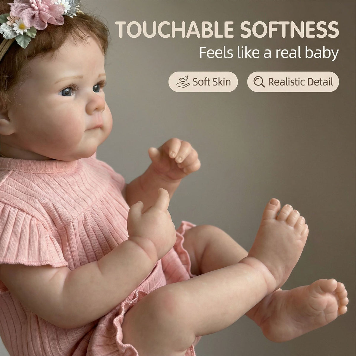 45cm Reborn Baby Doll Bettie Soft Vinyl Toy Lifelike Baby Doll Christmas Gift for Grils