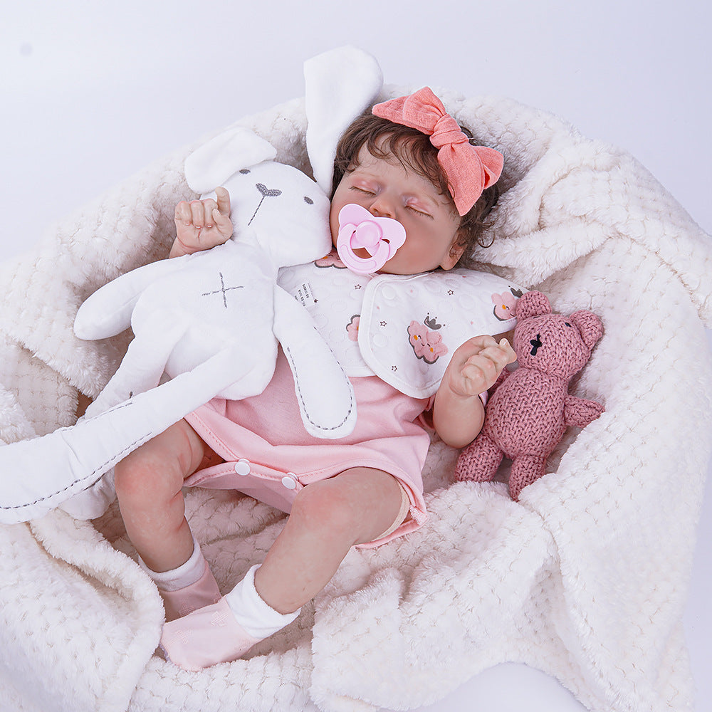 18 inch with Cloth Body Reborn Doll Full Clothes, Premium Holiday Present for Doll Enthusiasts