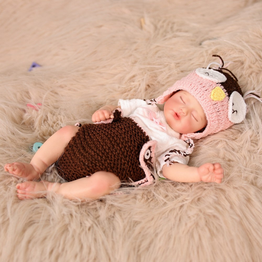 16 Inch Real Reborn Baby Doll with Full Solid Silicone Baby 3D Vein Real Skin Handcrafted Newborn Toy Ideal Gift for Kids Girls Collectors