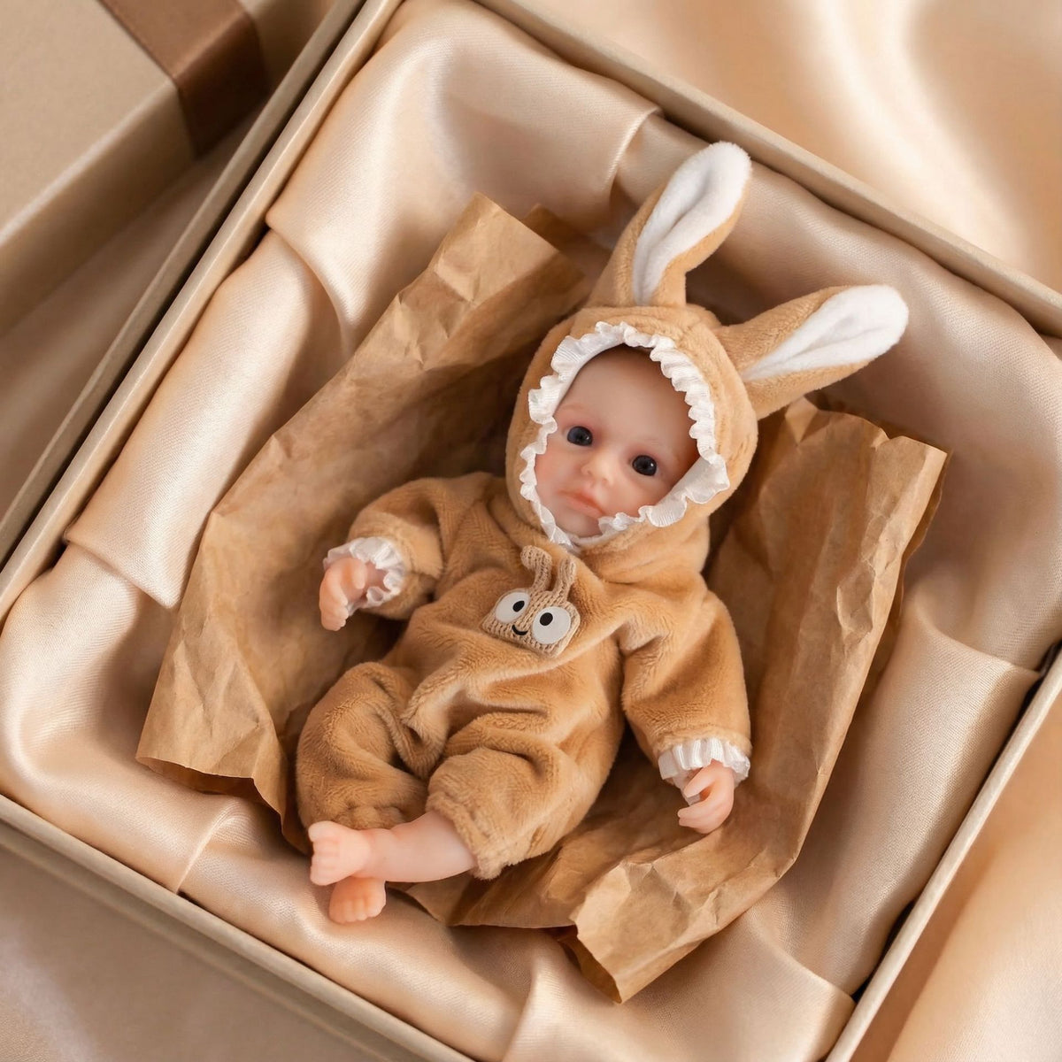 15CM Snail Small Ears Solid Silicone Rebirth Doll